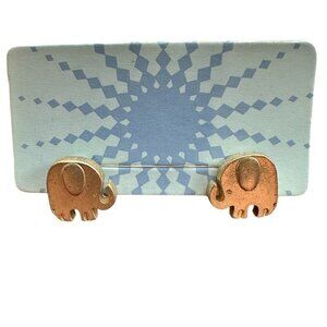 NWT Tiny Elephant Gold Tone Stud Earrings